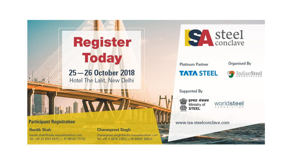 Indian Steel Association announces the first International Steel Conclave in India