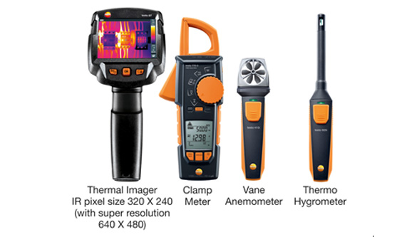 Testo 872 thermal imager with other Smart Instruments