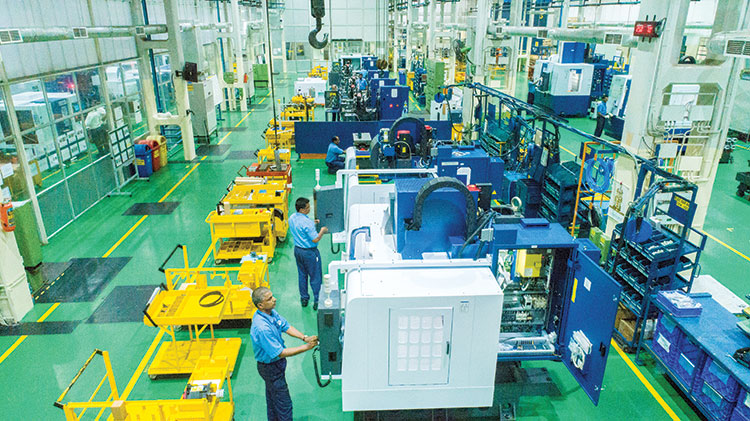 LMW’s sprawling manufacturing facility in Coimbatore equipped with sophisticated production equipment