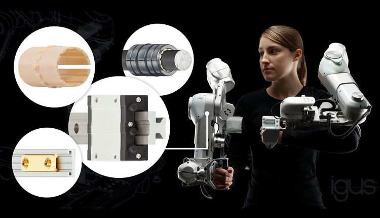 Exoskeleton - lubrication-free igus plain bearings