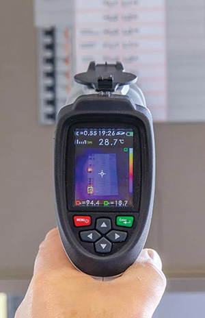 Figure 2: Heat-detecting camera pinpoints hot spots for impending breakdown.
