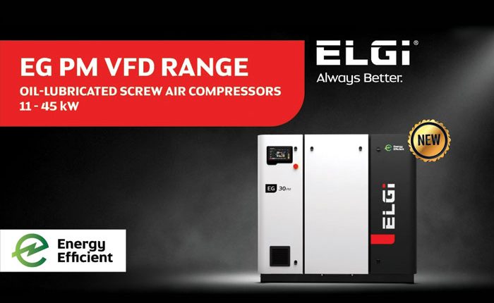 ELGi EG PM “Permanent Magnet” oil-lubricated screw compressors
